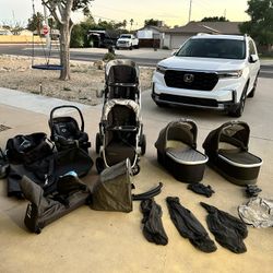 Uppababy Vista V2 Double Stroller With Accessories 