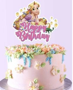 Rapunzel cake topper