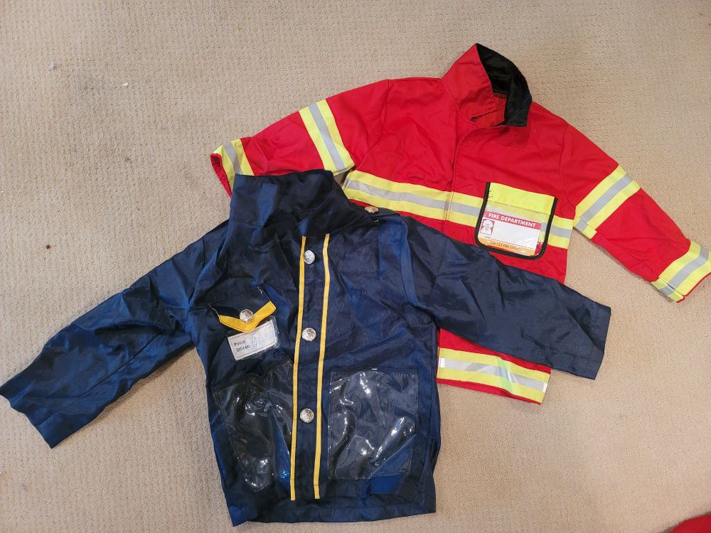 Fireman and Police man Costume Jackets & Hats
