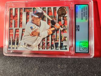 1995 Fleer Ultra BARRY BONDS Hitting Machines Gold Medallion Insert #4 MPE 9.5 MT+