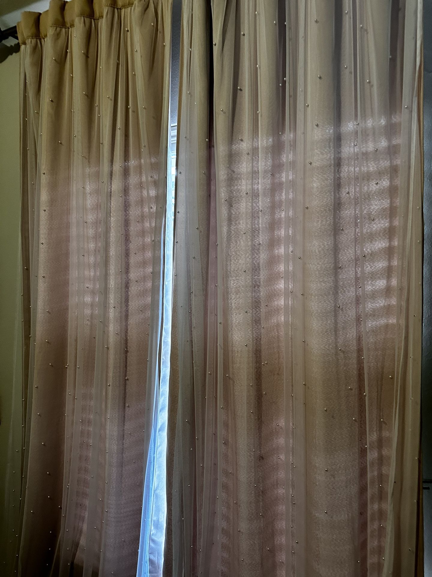 Pink Net Curtain For Girls Room