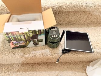 Solar Trail Camera with Solar Panel - Outdoor Wildlife Camera, Brand New