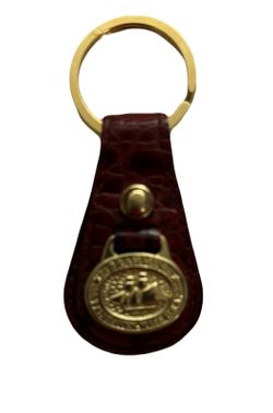 Vintage Brahmin Keychain Fob With Gold Accent Logo