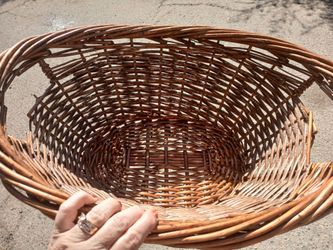 Wicker weaved basket
