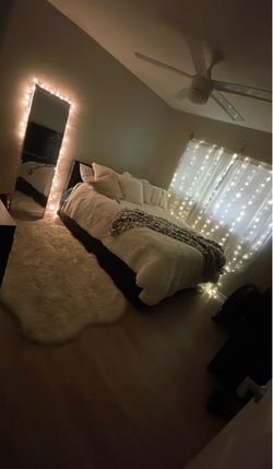 Bed frame & mattress & dresser