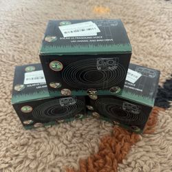 set of 3, Solar Ultrasound Voice Animal Bird Drive LED 