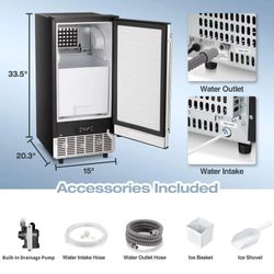 Stainless steel ice maker