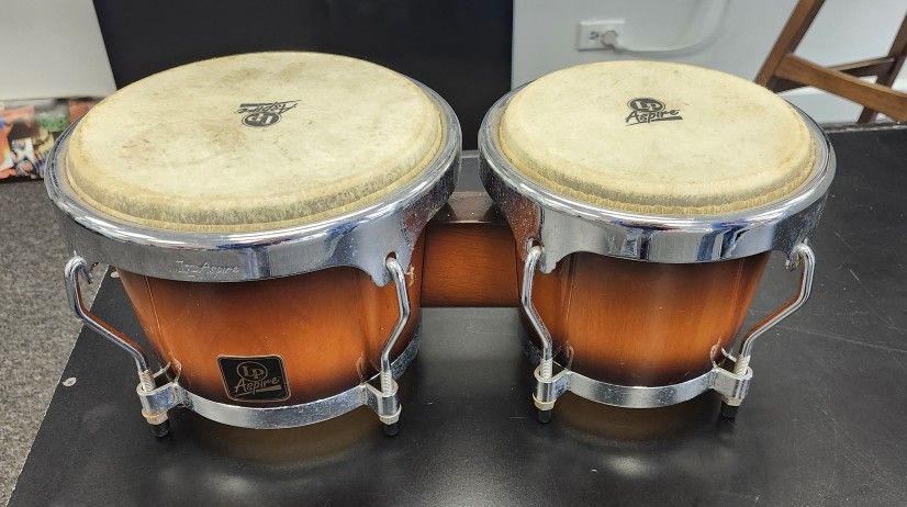 LP Aspire 6.75" and 8" Wood Bingos, Sunburst, Chrome