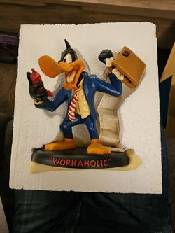 Daffy Duck Workaholic 1994 Vintage Looney Tunes Warner Bros Studio Figure 8"