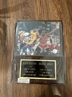 Michael Jordan Magic Johnson plaque