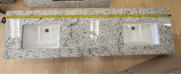 79.5” Granite Double Sink Vanity Top