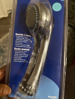 Handheld Shower Head – 5 Functions, Chrome Finish, With Hose (New) 