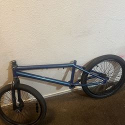 bmx frame, glossy blue