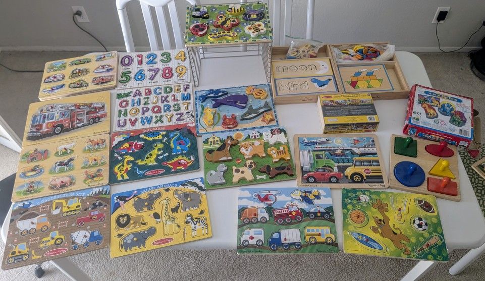 Melissa And Doug Puzzle Lot