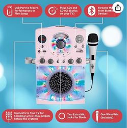 Karaoke singer machine, Bluetooth, speacker, karaoke ,cd player with 1 microphone