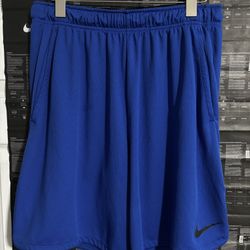 Nike Men Blue/navy LARGE DRI-FIT Training Shorts Workout Running