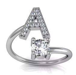 Moissanite 0.3CT 925 Sterling Silver Diamond Ring