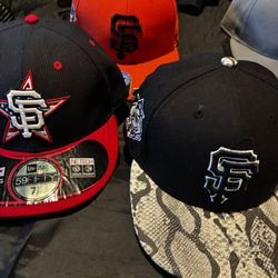 3 SF Giants hats 