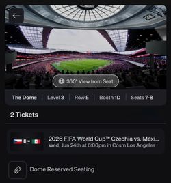 FiFa World Cup Czechia vs. Mexico at the Cosm