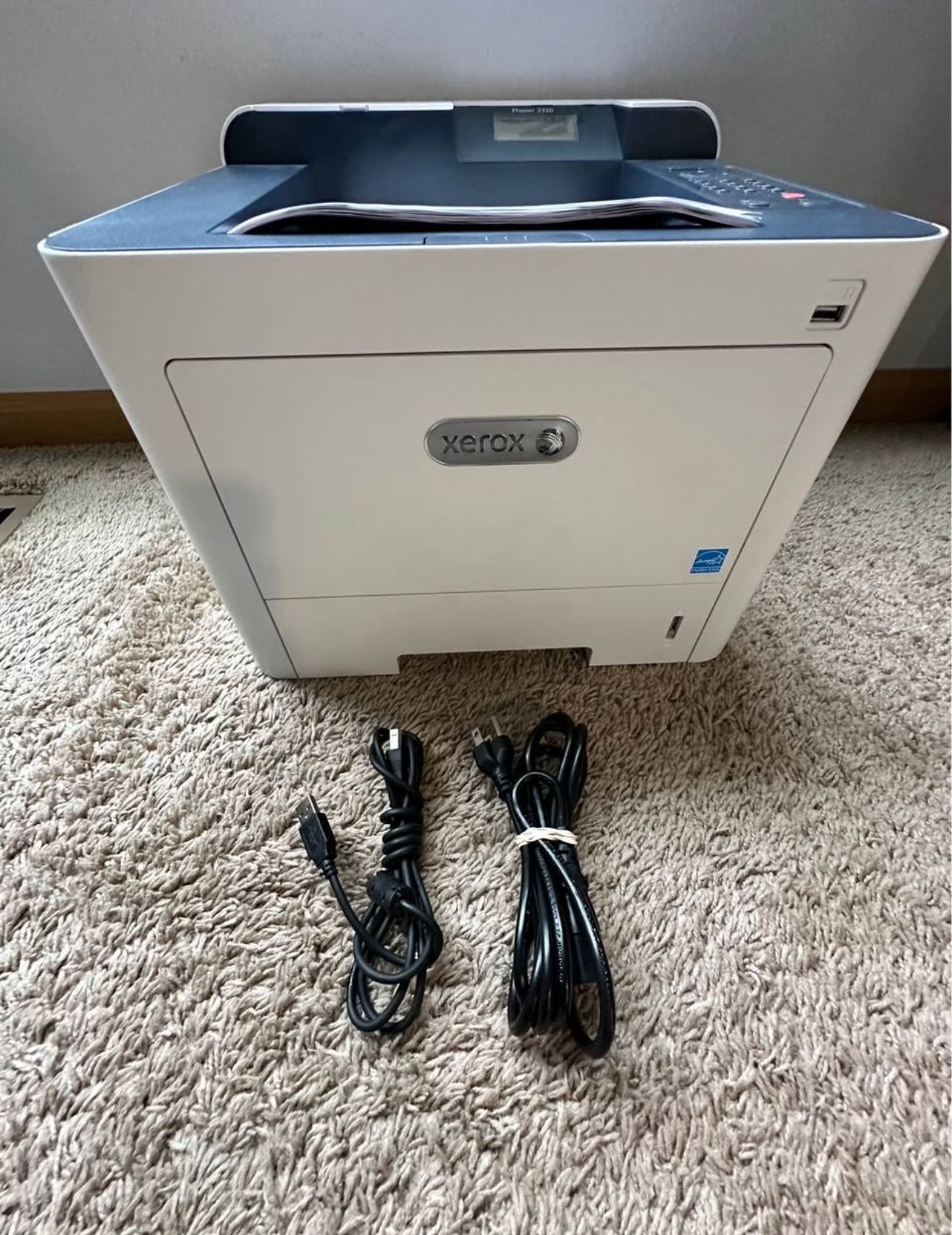 Xerox Phaser 3330 Wireless Monochrome Printer 174186PC w/ Cord+USB 2.0 *TESTED*