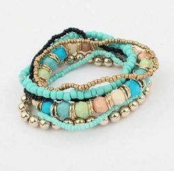 *NEW ARRIVAL* 7 Piece Boho Multi Layer Beads Bracelets *See My Other 300 Items*