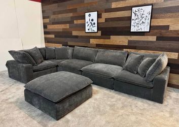 Aiden and Ivy Sereen 6-Piece Modular Sectional – Dark Gray