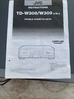 Jvc Double Cassette Deck
