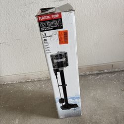 EVERBILT PEDESTAL PUMP 1/3HP / 40 GALS A MIN.  MODEL#SPL03303-LQ OPEN BOX NEW