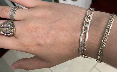 925 Silver bracelets and rings 35.5 grams