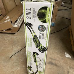 Madd Gear X-Karver Pro - Black Green – Great For Kids Ages 8+ - Max Rider Weight 220Lbs - 3 in 1 Scooter