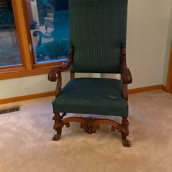 Antique Black Walnut Victorian Chair