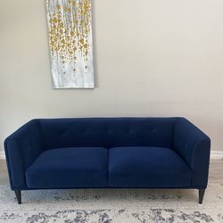 Steele Sofa By Oliver Space // Navy Blue Velvet - BRAND NEW