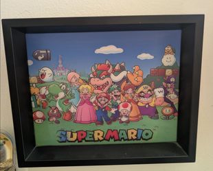Super Mario Holographic Pic in frame