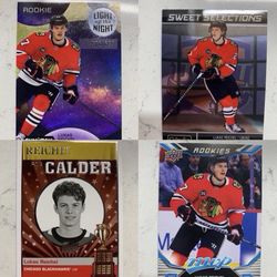 Lukas Reichel - Chicago Blackhawks - Rookie / Insert / Parallel - 4 Card NHL lot PYC