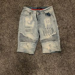 ENCRYPTED Jean Shorts, Size 32 (M)