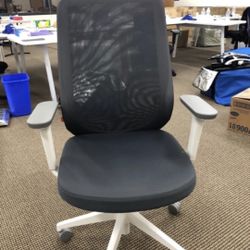 ***Poppin Office Chair, Mid Back, White Frame***