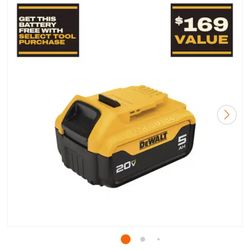 DeWalt 20v 5ah Battery NEW