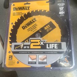 DeWalt Circular Saw Blade 12” 40 Teeth New In Box 