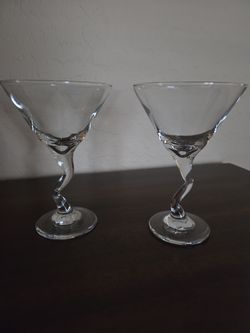 Martini/Dessert Glasses, New, giftable $3.00 ea 7"tall