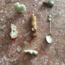 ASIAN Jade Pieces and Vintage SILVER