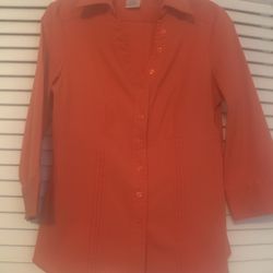 COMO Size S Coral Blouse 