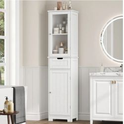 Brand new bathroom storage cabinet white