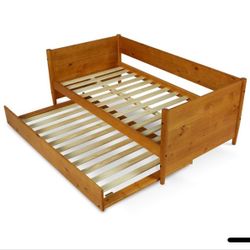 Mid-Century Twin Size Trundle Bed(Daybed Not Included)
