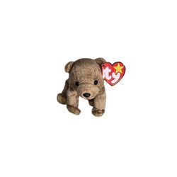 TY Beanie Baby Pecan the Gold Bear 7" L  Plush Stuffed Animal Vintage Read Below