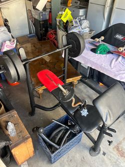 🏋️ WEIDER PRO Weight Bench + Barbell & Weights – Complete Set