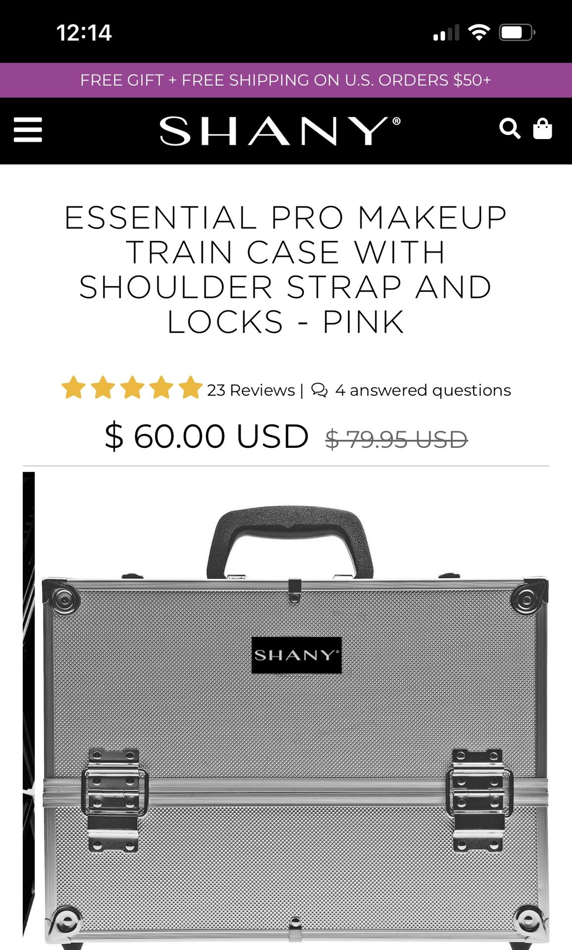 SHANY Essential Pro Large Makeup Train Case