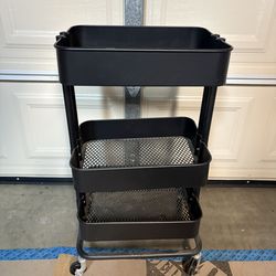 3- tier metal utility cart