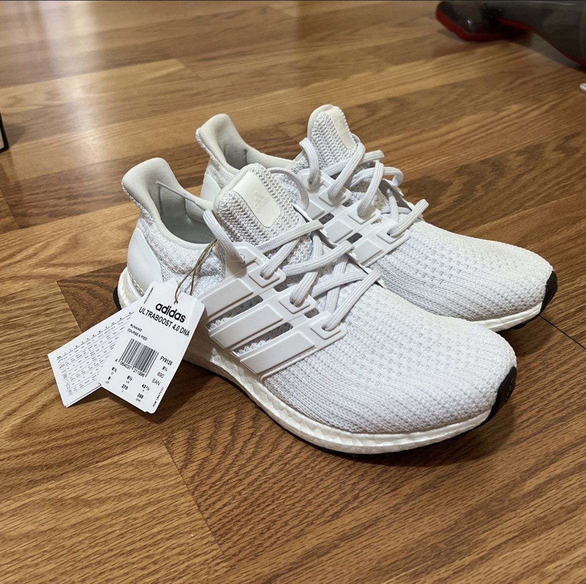 White Adidas Ultra Boost Size 9