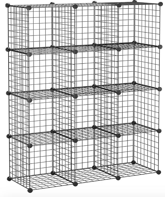 Detachable Storage Shelves In Black 