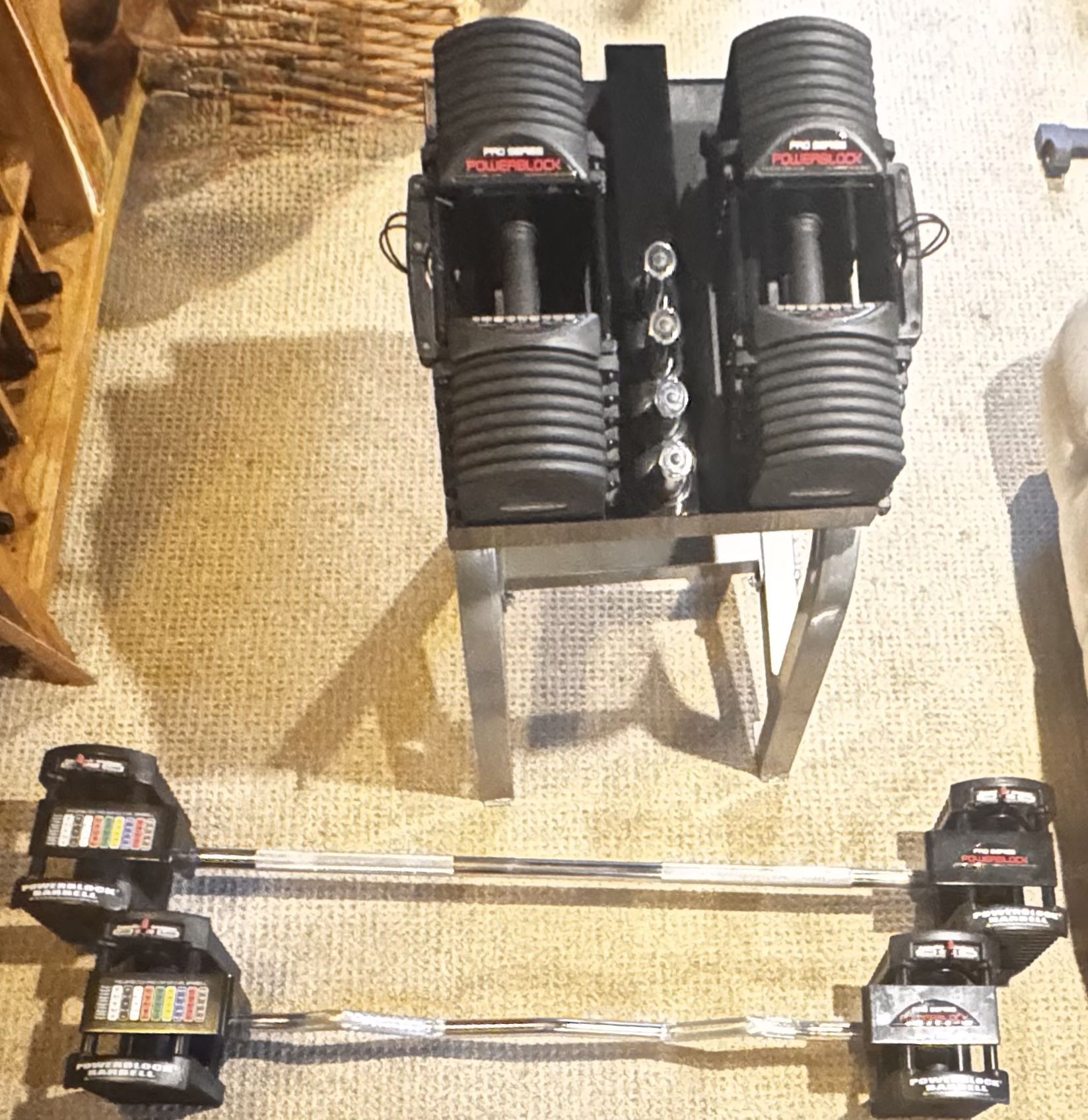 Powerblock PRO EXP 5-90lb/PRO EXP EZ Curl Bar/PRO EX straight Bar/PRO EXP Home Stand